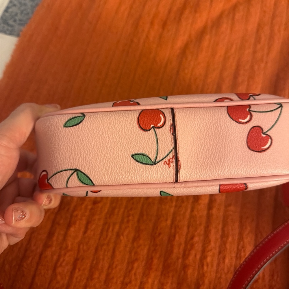Coach Pink Cherry Print Crossbody Bag - Picture 16 of 16